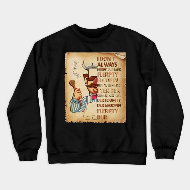 vintage look design, exclusive, swedish chef Crewneck Sweatshirt by albertkeith48